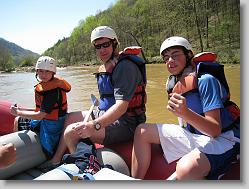 Joshua, Glenn and Brian on the river.